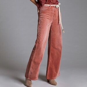 Pilcro| Anthropologie| ‘The Ya-Ya’ Rose-Gold Pink Flare Corduroy Pants Sz 27